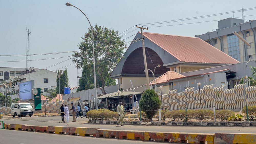 Archival exterior view of the Independent National Electoral Commission headquarters in Abuja