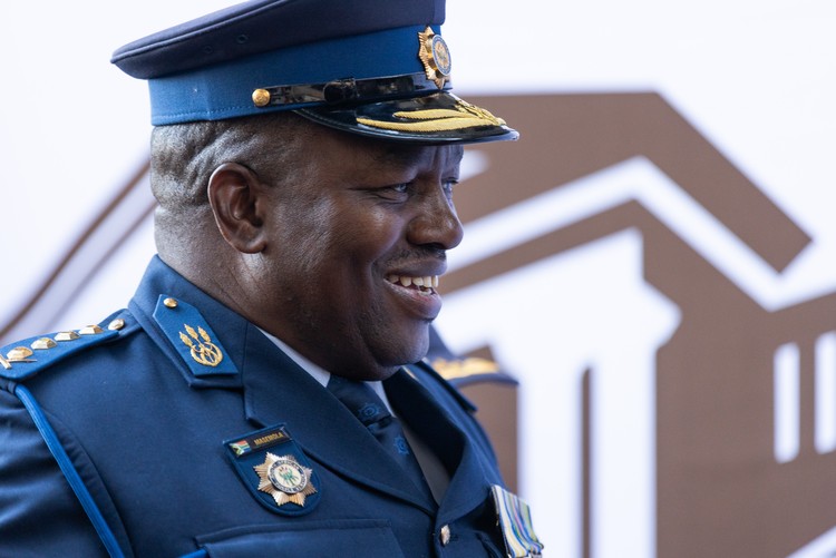 Fannie Masemola in police uniform at the State of the Nation Address in Cape Town on 6 February 2025; archival photograph
