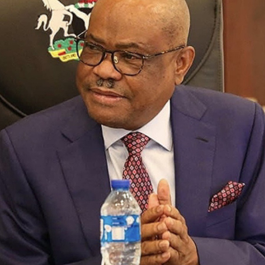 Ezenwo Nyesom Wike, FCT Minister, pictured seated at a desk in a photograph used on the FCT Education Resource Centre’s official leadership profile.