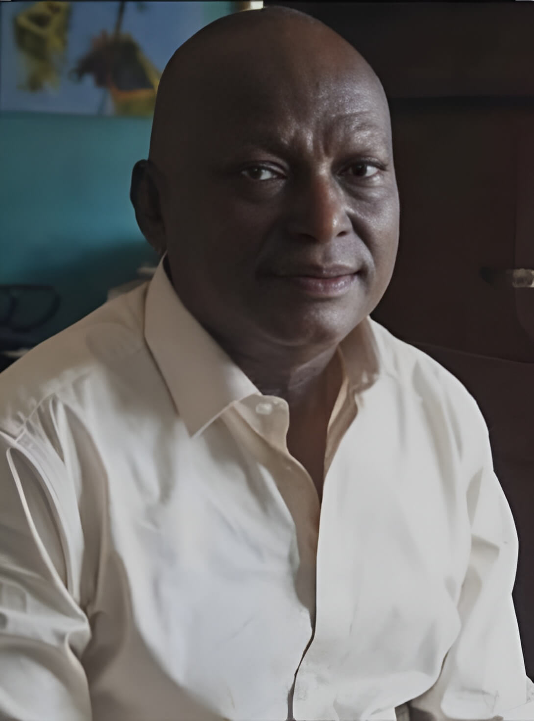 Portrait of Nigerian sculptor Reuben Ugbine