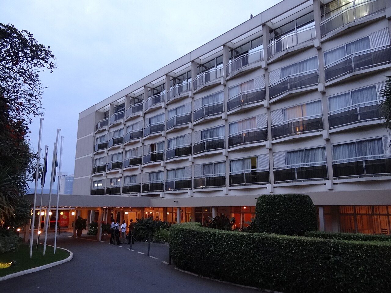 Façade of Hôtel des Mille Collines in Kigali