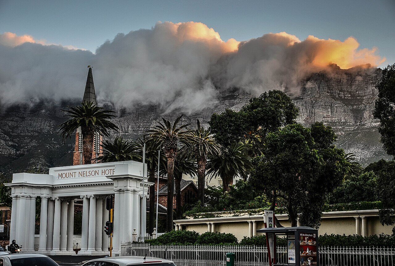 Entrance to Mount Nelson Hotel in Cape Town