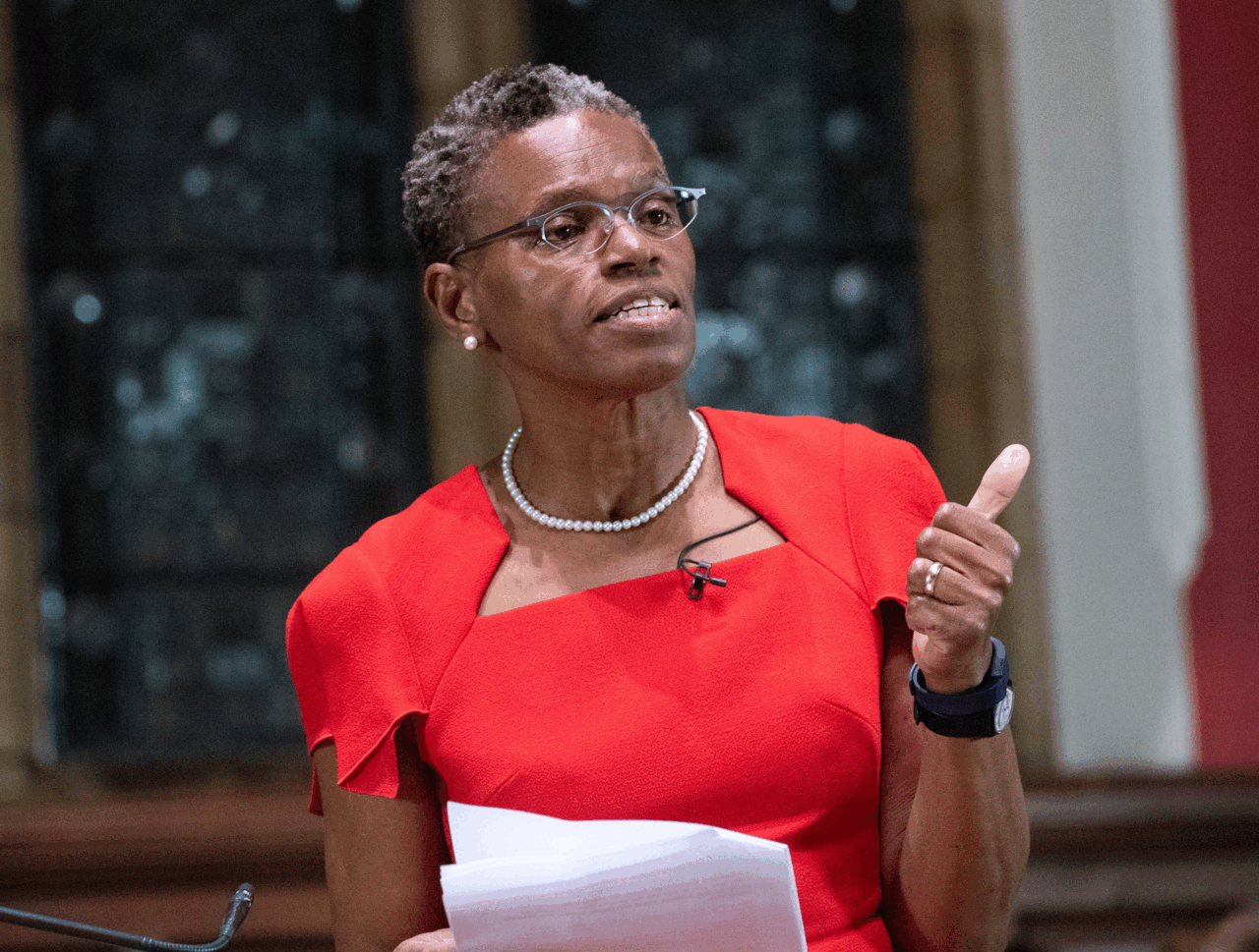 Professor Ijeoma Uchegbu speaking at Oxford