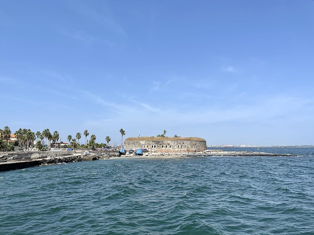 Coastline and historic buildings on Gorée Island